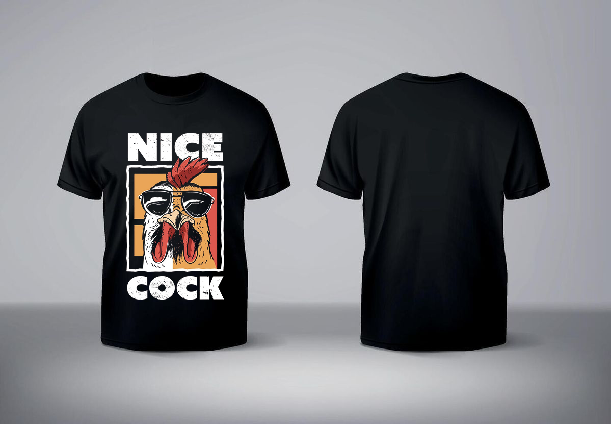 Nice Cock Graphic Tee – Funny Retro Chicken Shirt